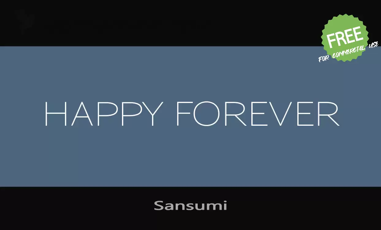 Font Sample of Sansumi