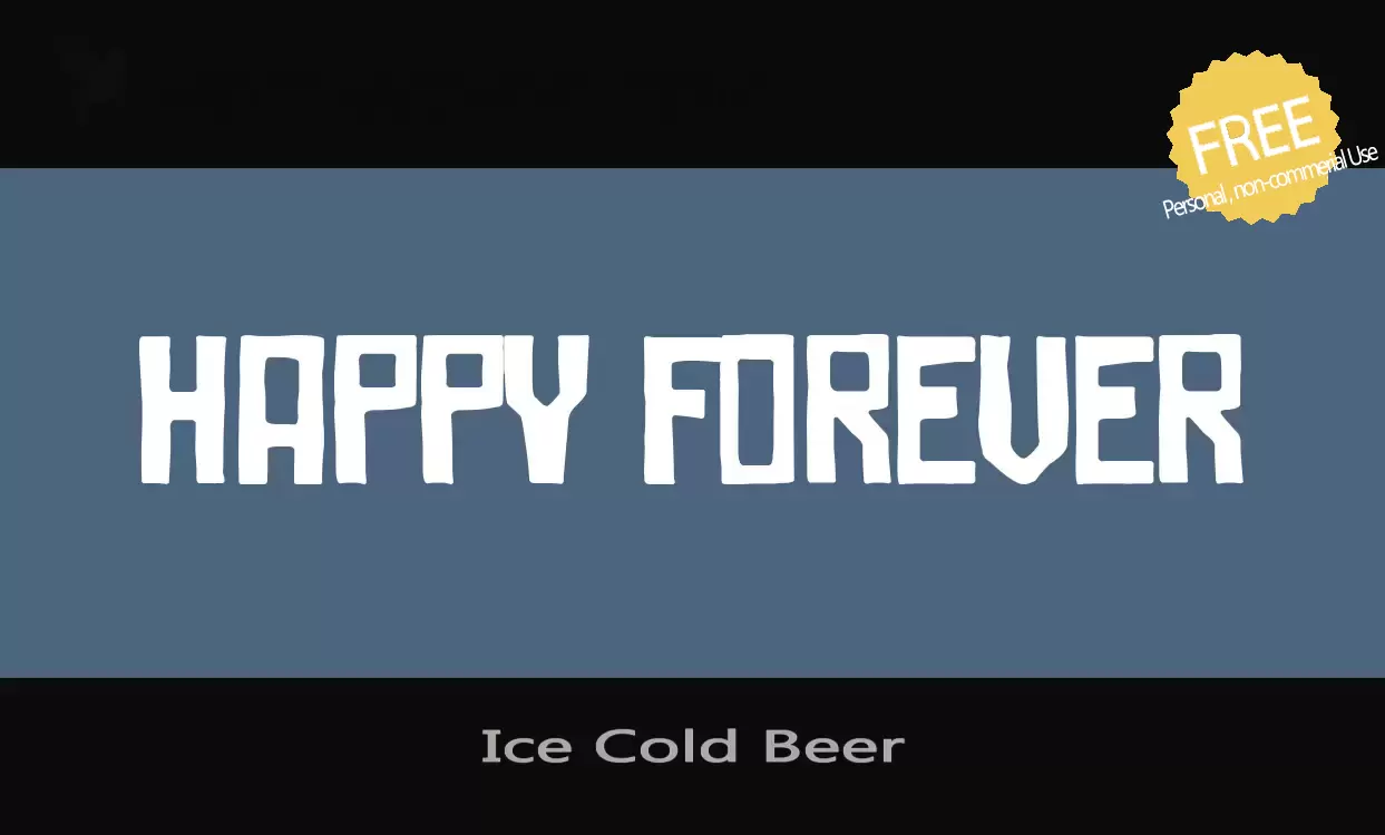 Font Sample of Ice-Cold-Beer