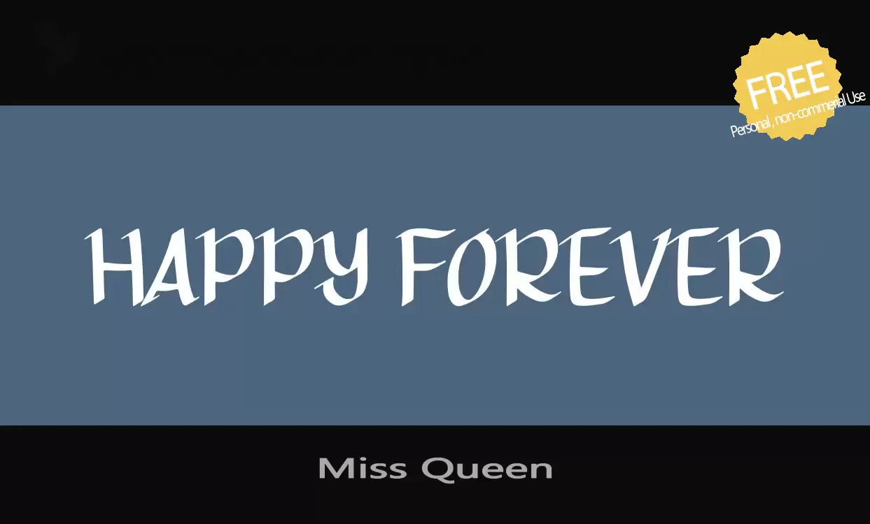 Font Sample of Miss-Queen