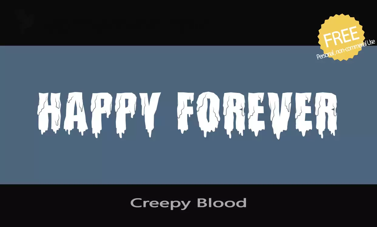 Font Sample of Creepy-Blood