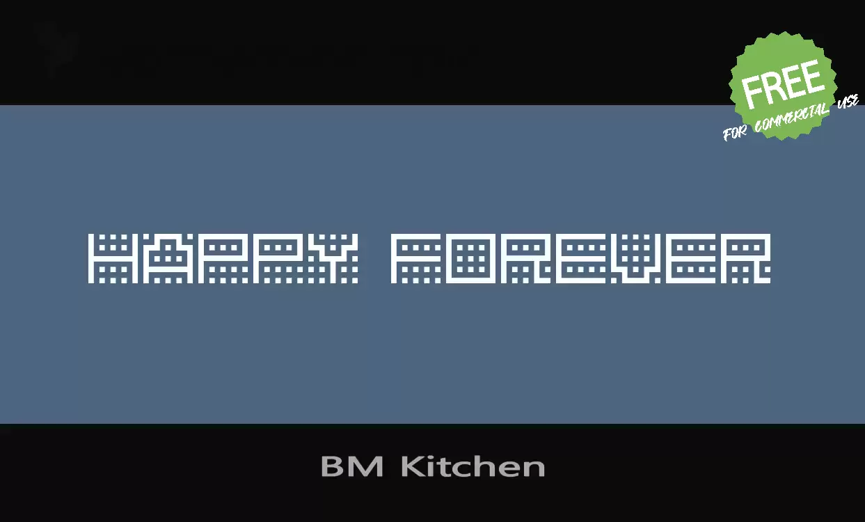 「BM Kitchen」字体效果图