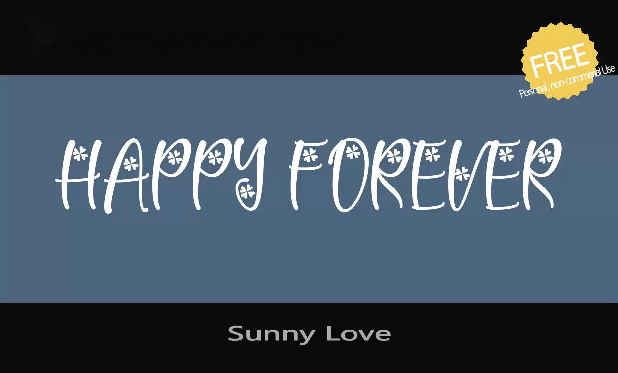 「Sunny-Love」字体效果图