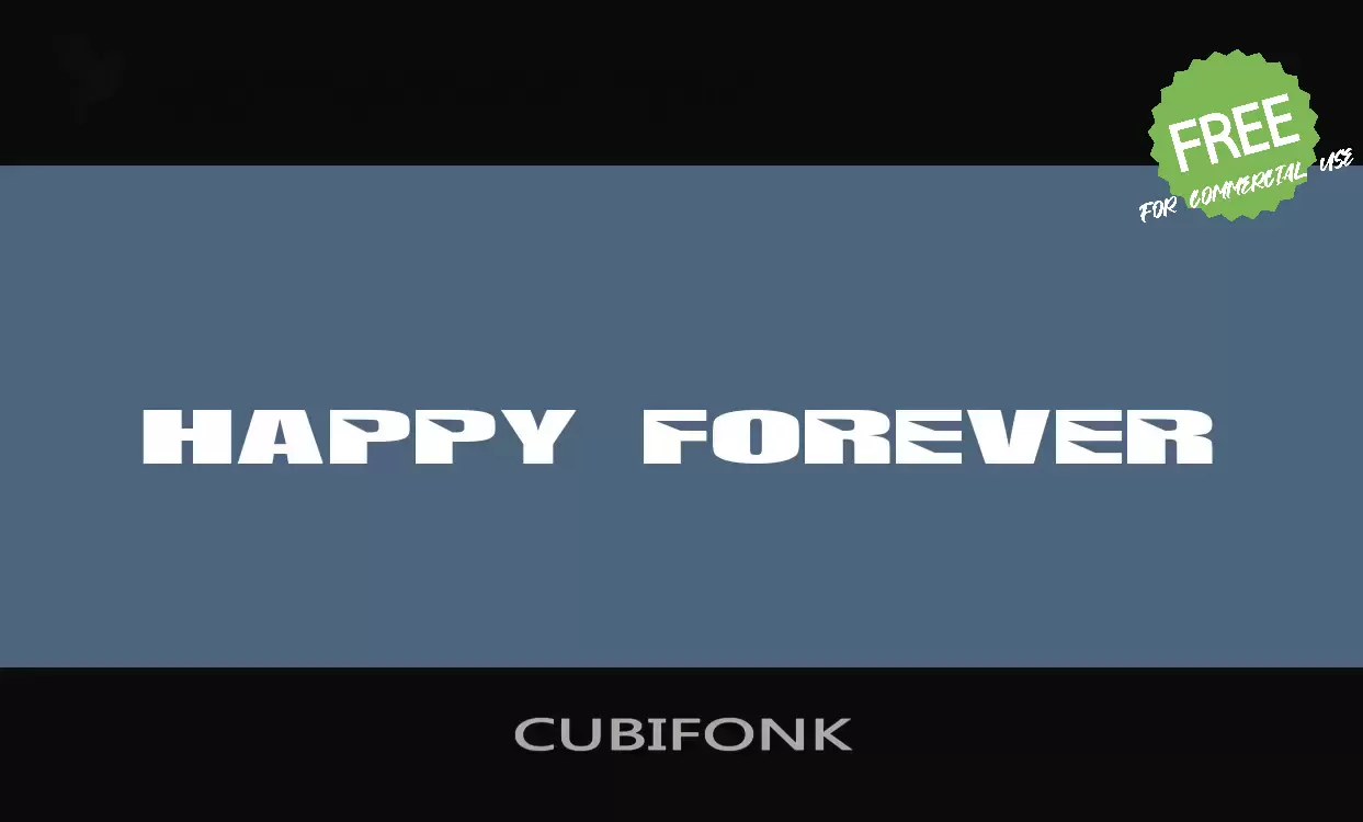 Font Sample of CUBIFONK