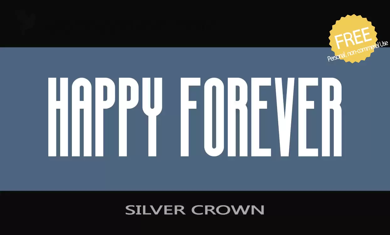 「SILVER-CROWN」字体效果图