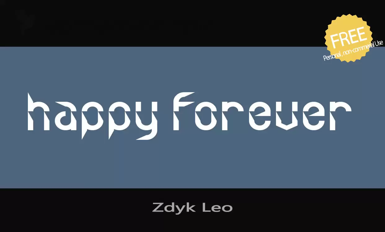 Font Sample of Zdyk-Leo