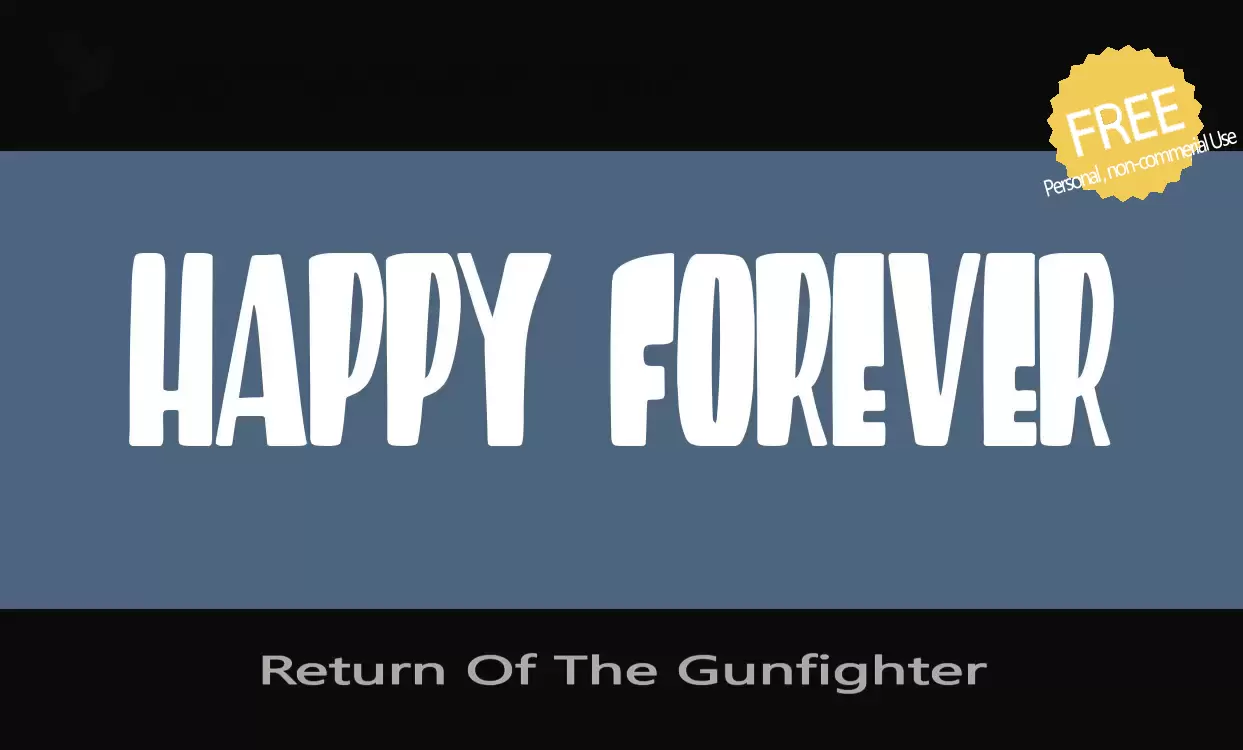 Font Sample of Return-Of-The-Gunfighter