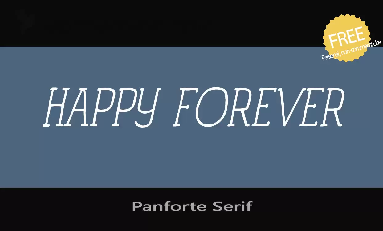 「Panforte-Serif」字体效果图