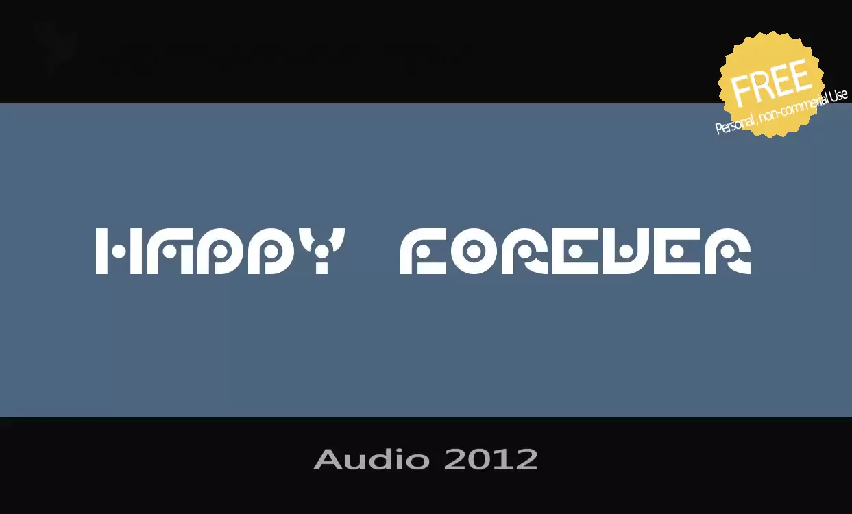 「Audio-2012」字体效果图