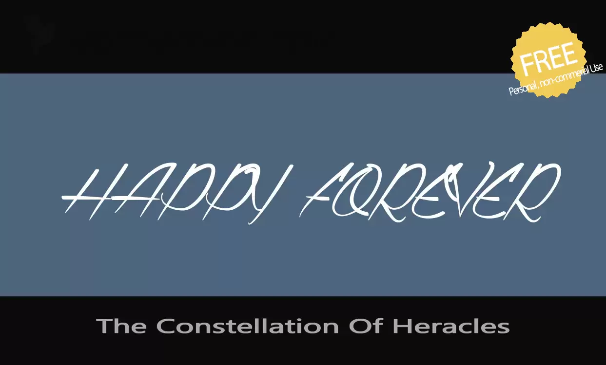 「The-Constellation-Of-Heracles」字体效果图