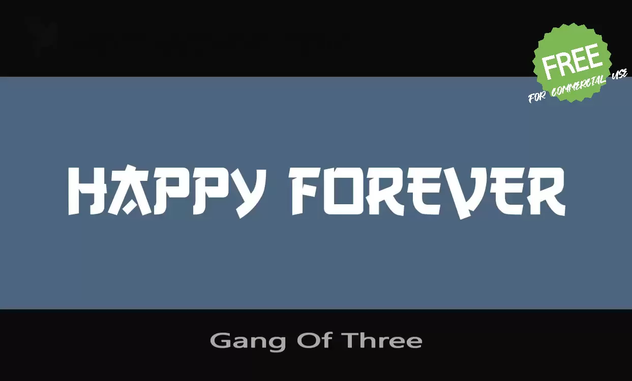 Font Sample of Gang-Of-Three