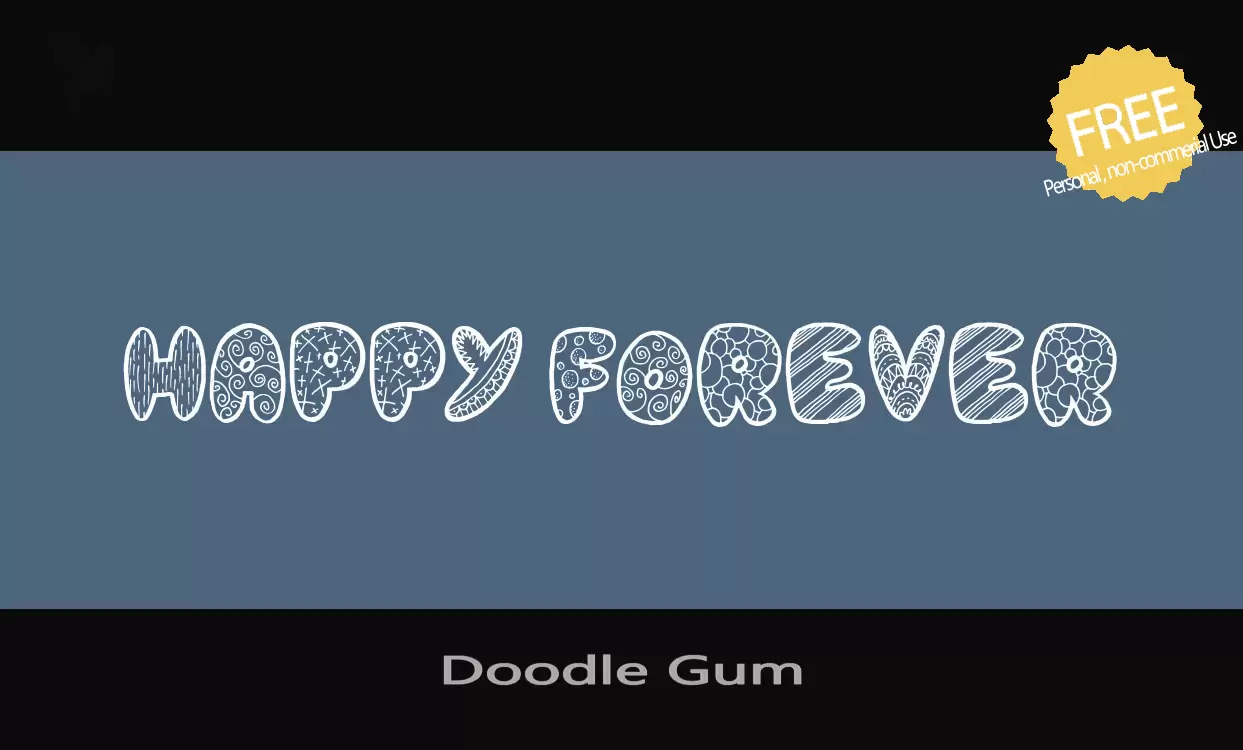 Font Sample of Doodle-Gum