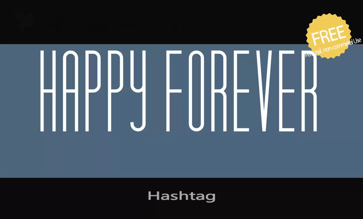 Font Sample of Hashtag