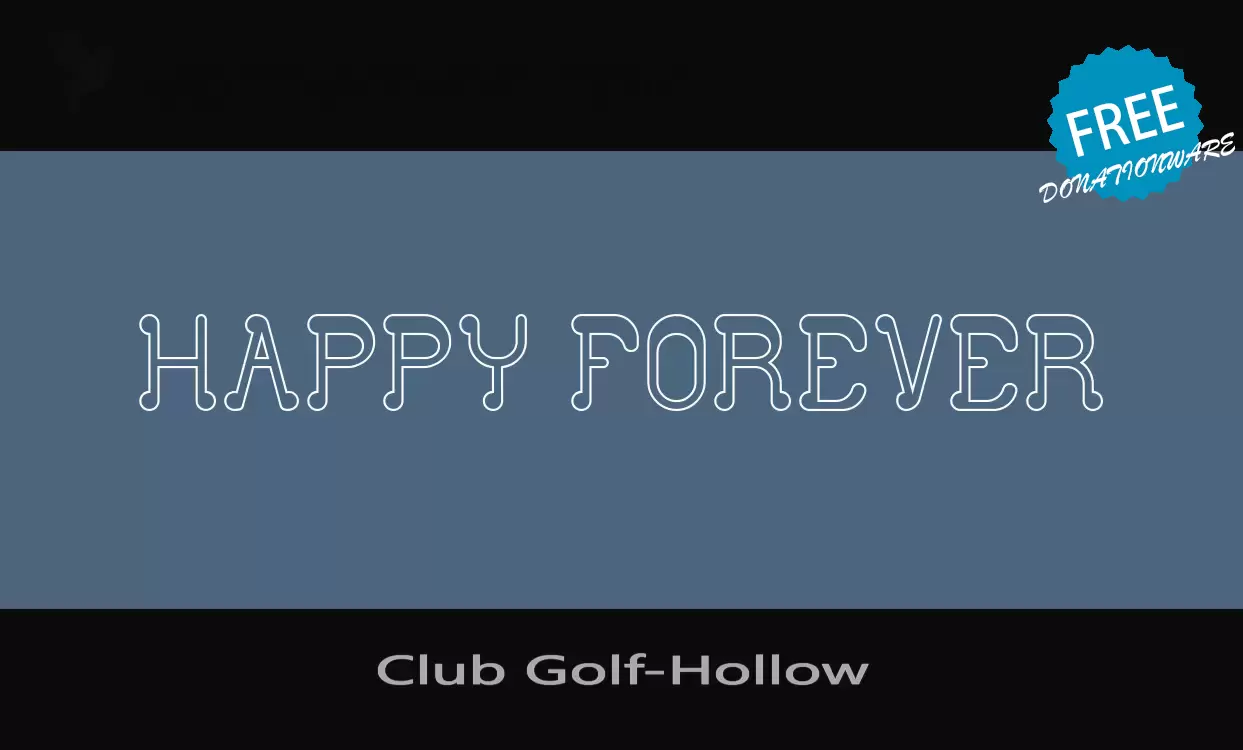 「Club-Golf-Hollow」字体效果图