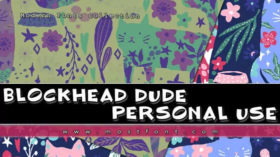 Typographic Design of BLOCKHEAD-DUDE-Personal-Use