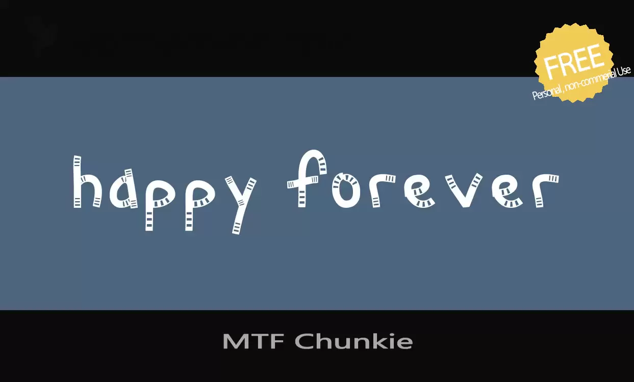 Font Sample of MTF-Chunkie