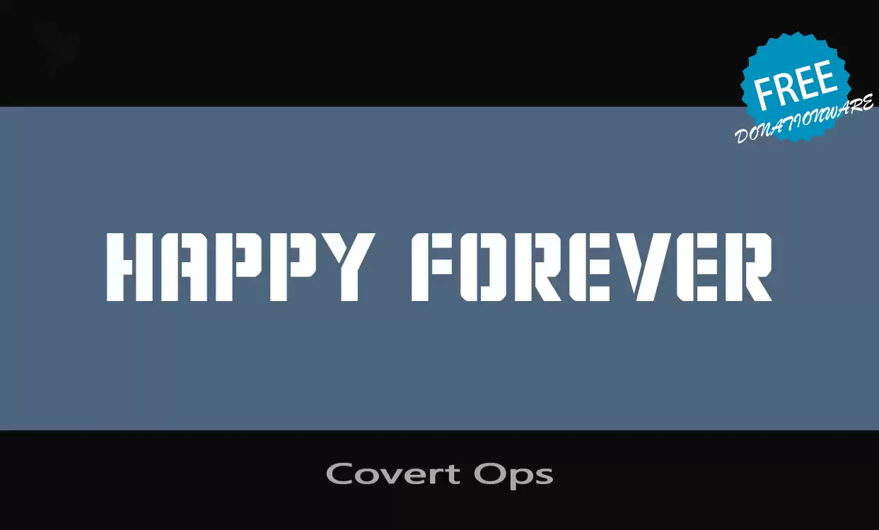 「Covert-Ops」字体效果图