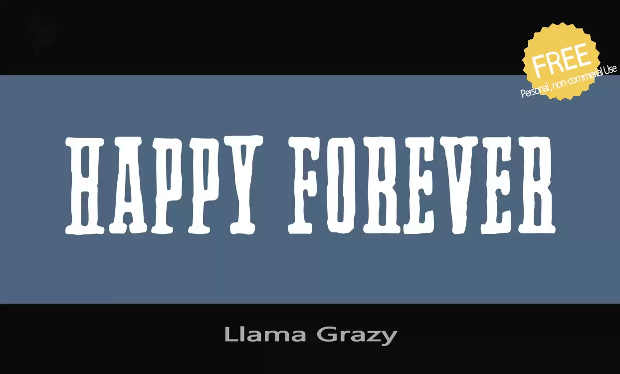 「Llama-Grazy」字体效果图