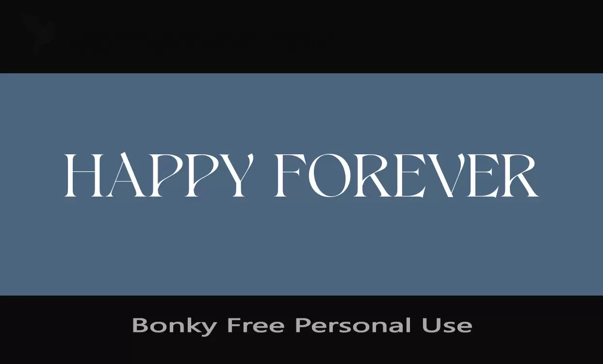 「Bonky-Free-Personal-Use」字体效果图