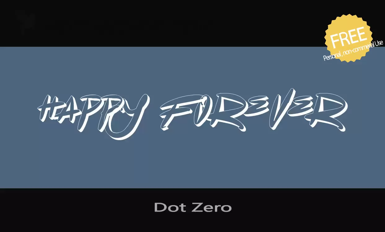 「Dot-Zero」字体效果图