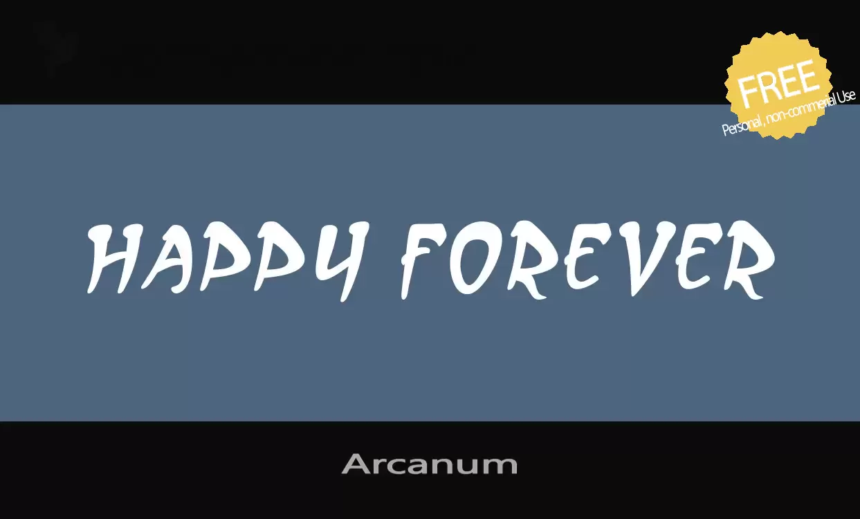 Font Sample of Arcanum