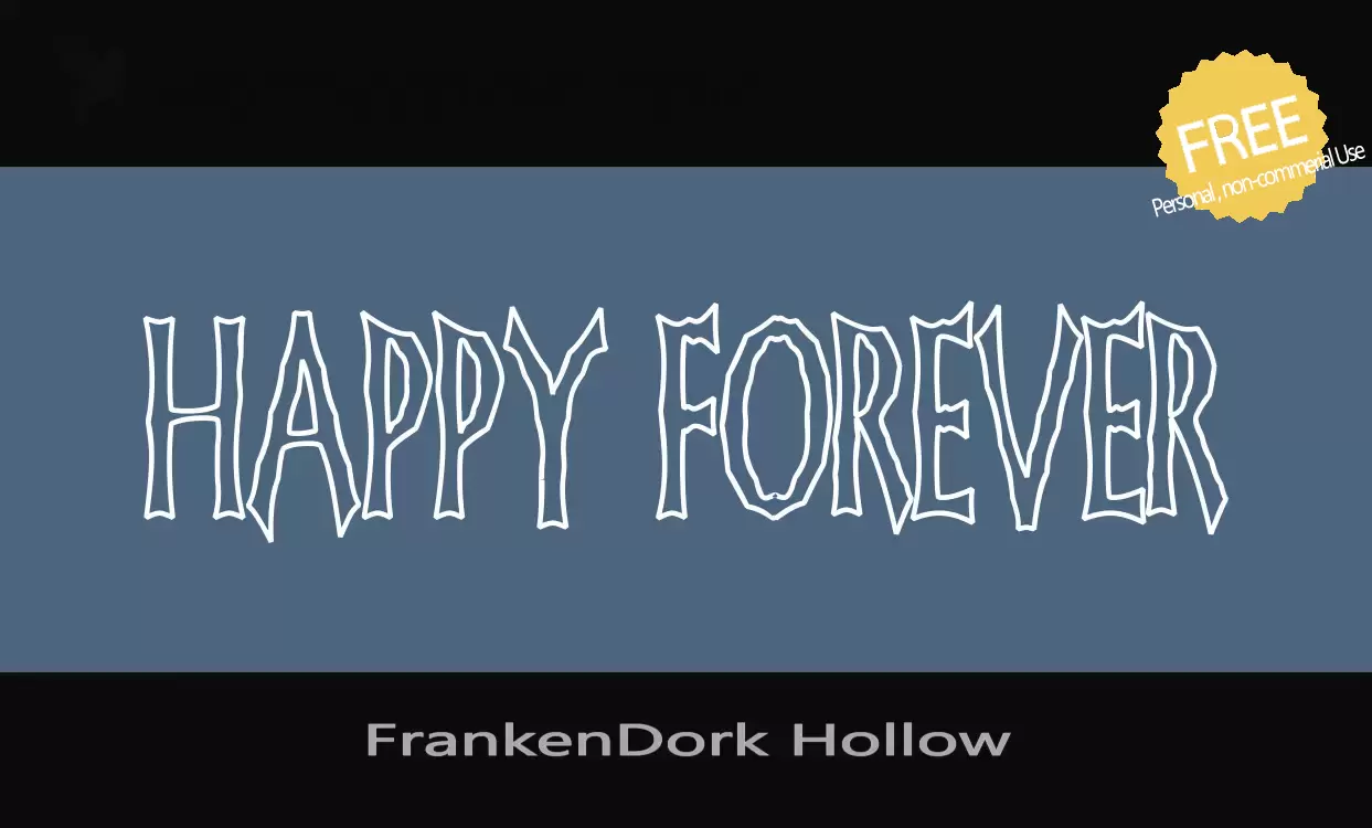 「FrankenDork-Hollow」字体效果图