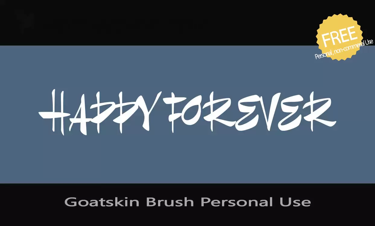 Font Sample of Goatskin-Brush-Personal-Use