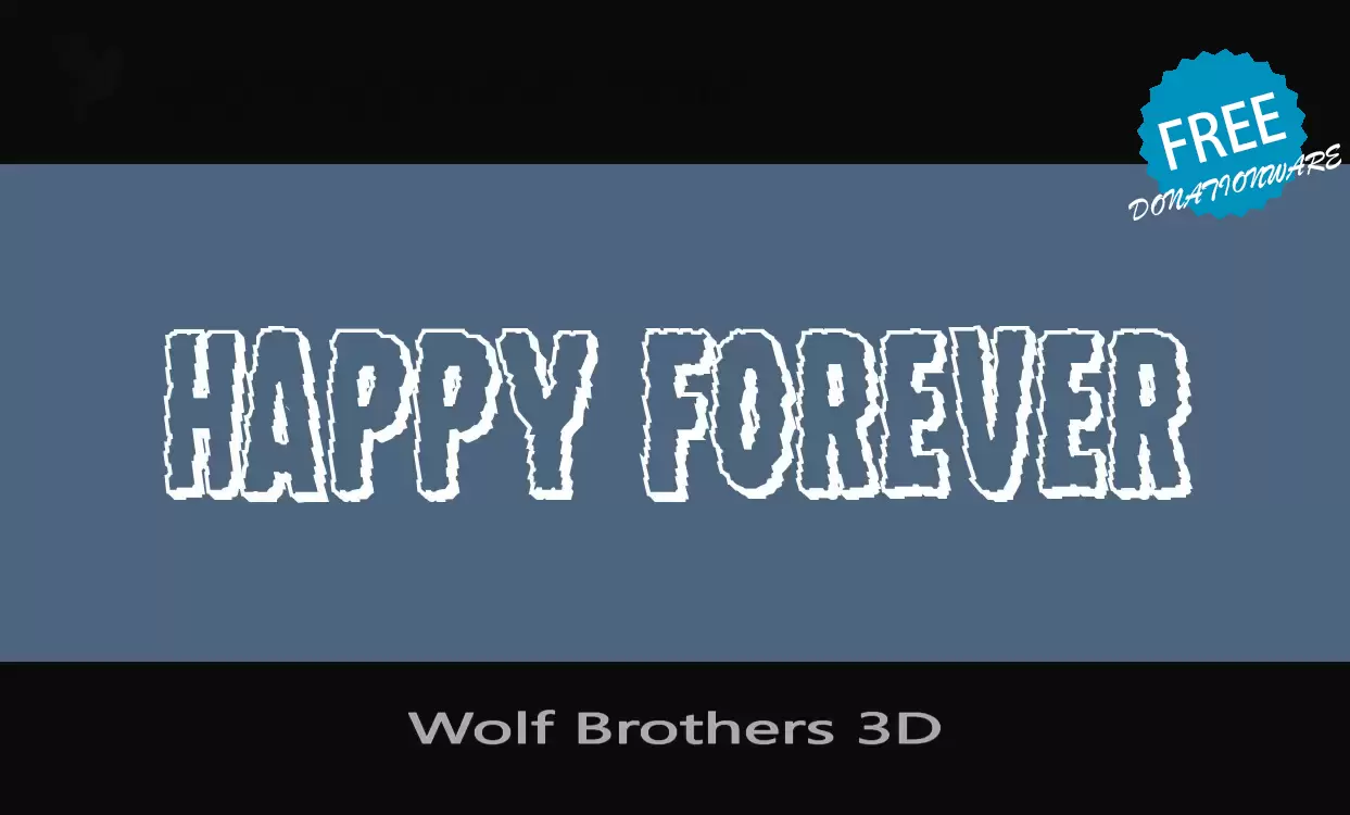 「Wolf-Brothers-3D」字体效果图