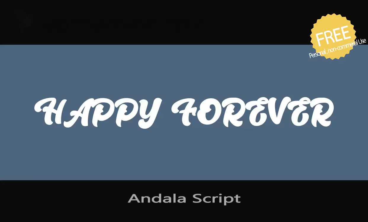 Font Sample of Andala-Script