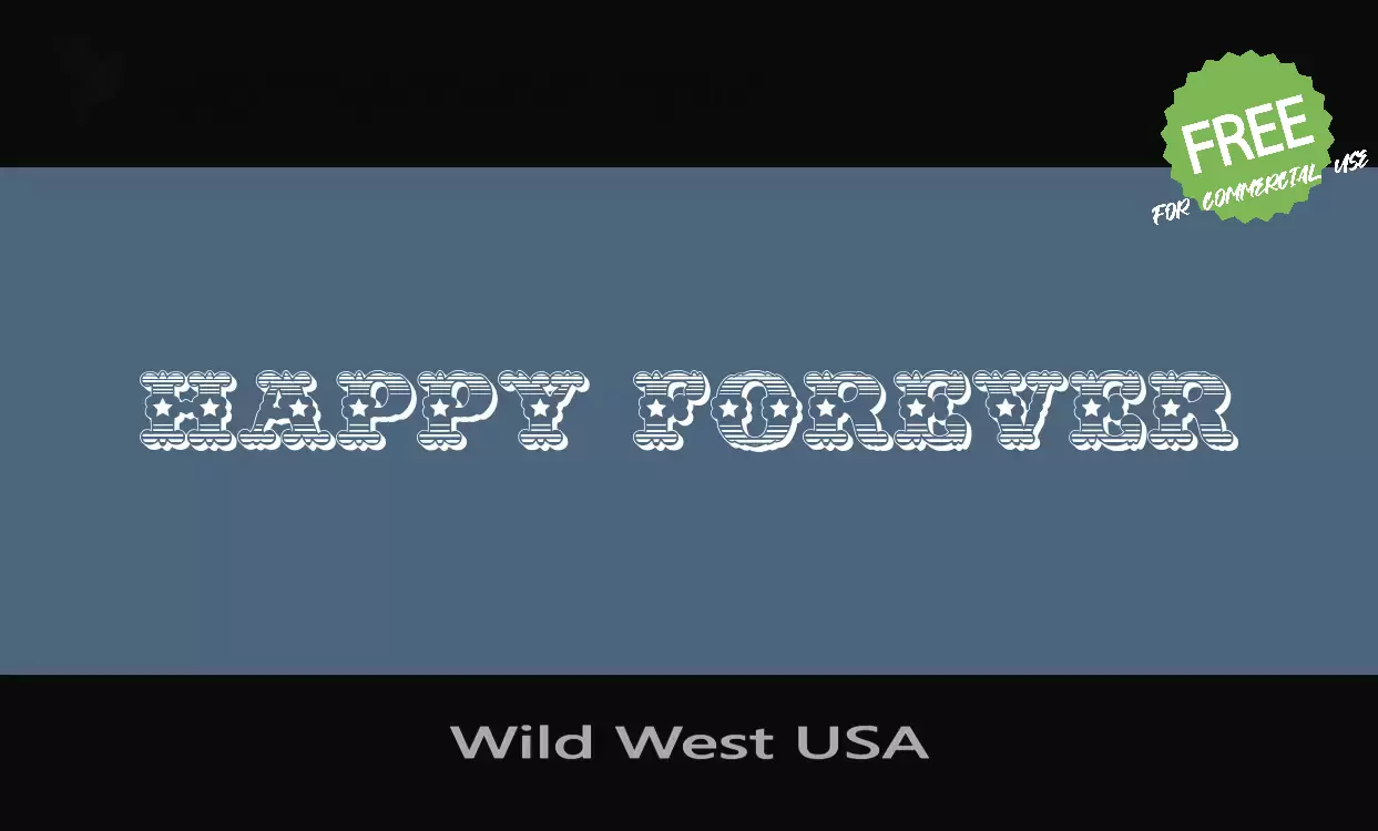 「Wild West USA」字体效果图