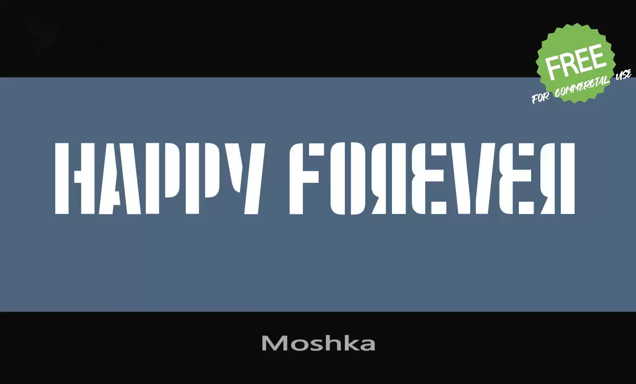 Font Sample of Moshka