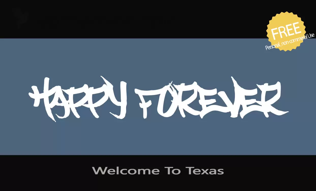 Font Sample of Welcome-To-Texas