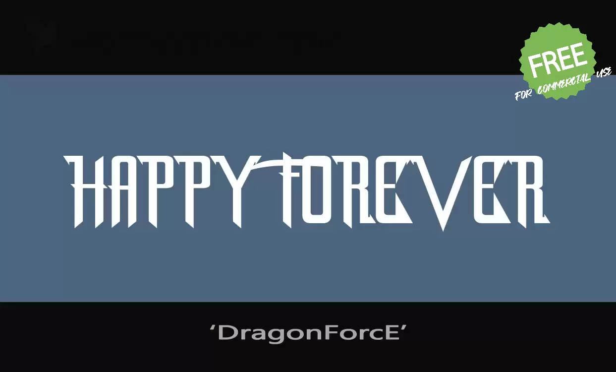 Font Sample of DragonForce