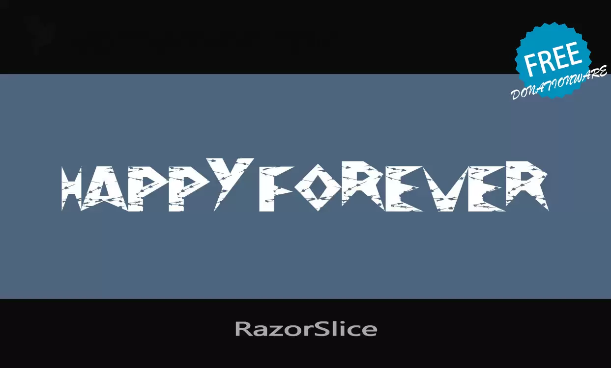 「RazorSlice」字体效果图