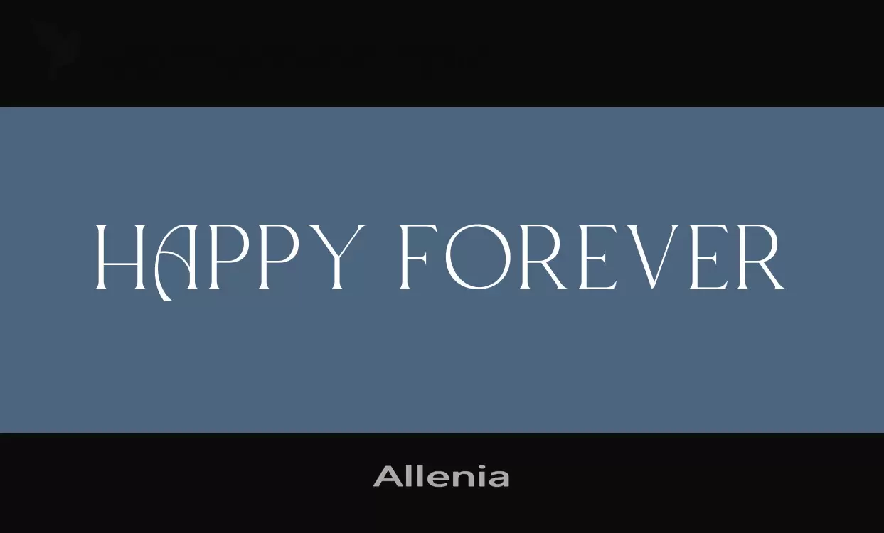 Font Sample of Allenia