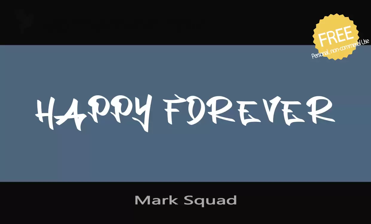 Font Sample of Mark-Squad