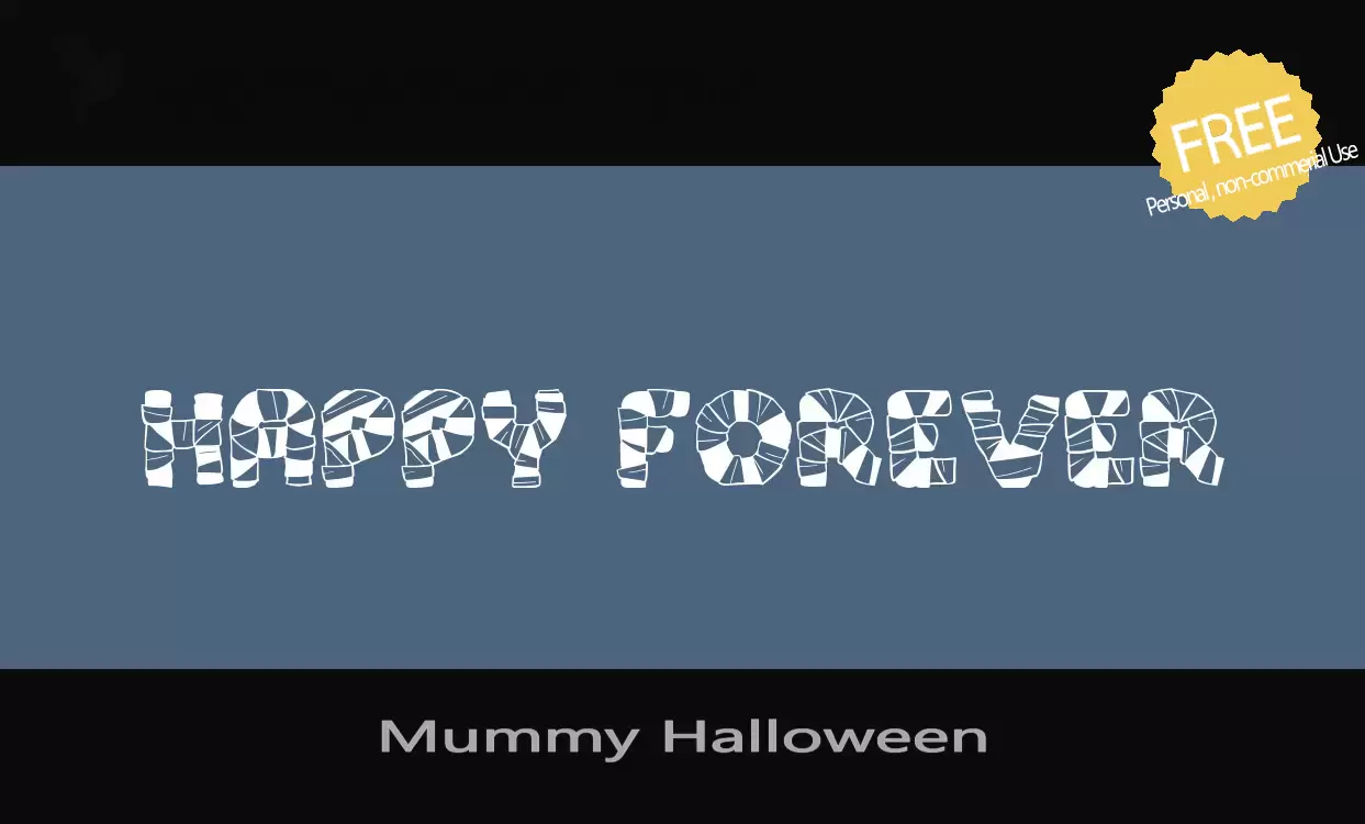 Font Sample of Mummy-Halloween