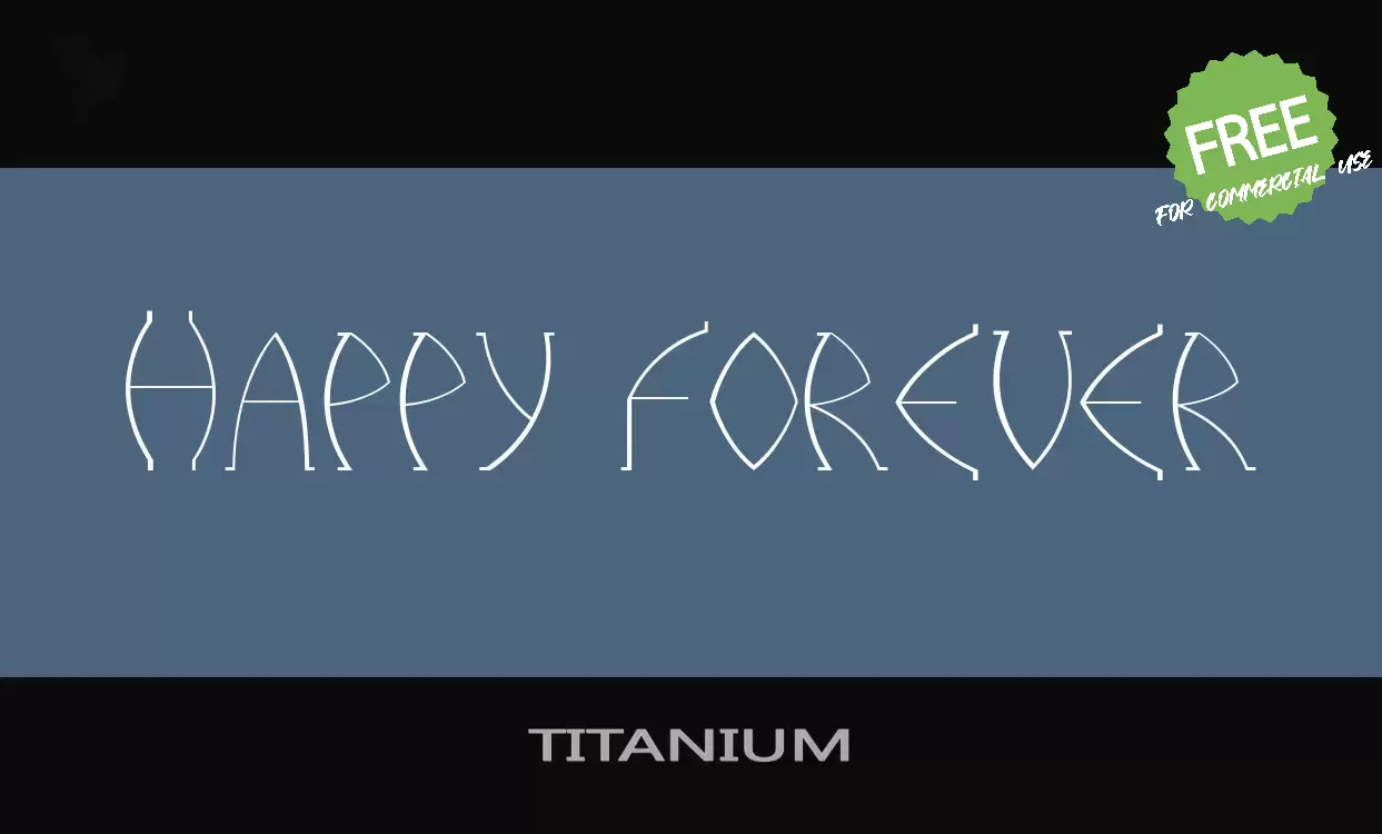 Font Sample of TITANIUM