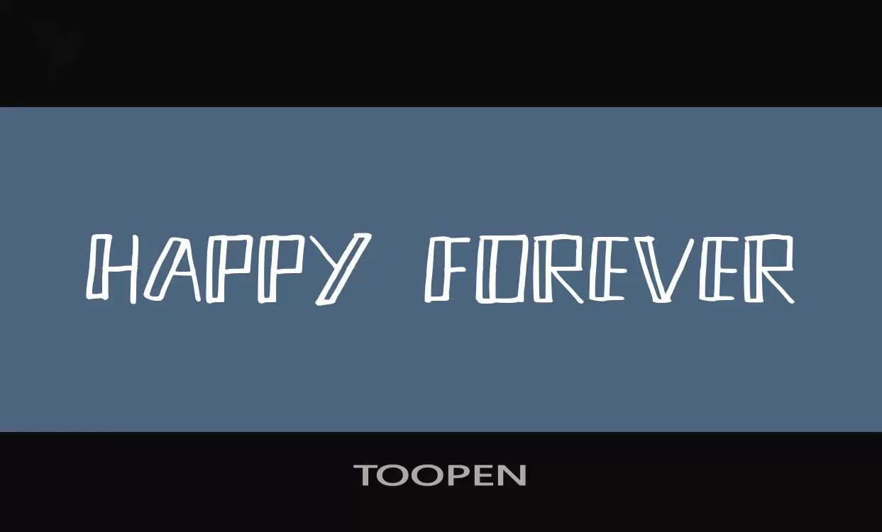 Font Sample of TOOPEN