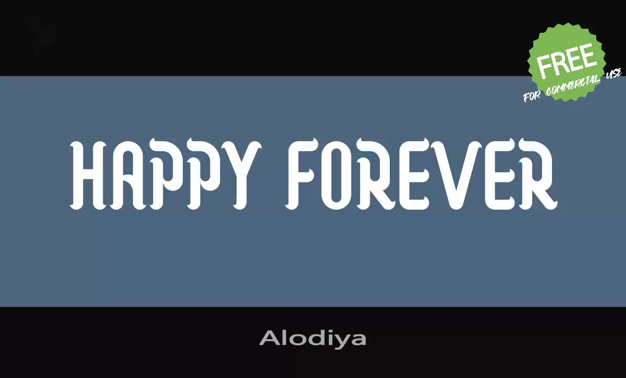 Font Sample of Alodiya