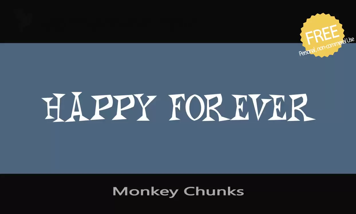 「Monkey-Chunks」字体效果图