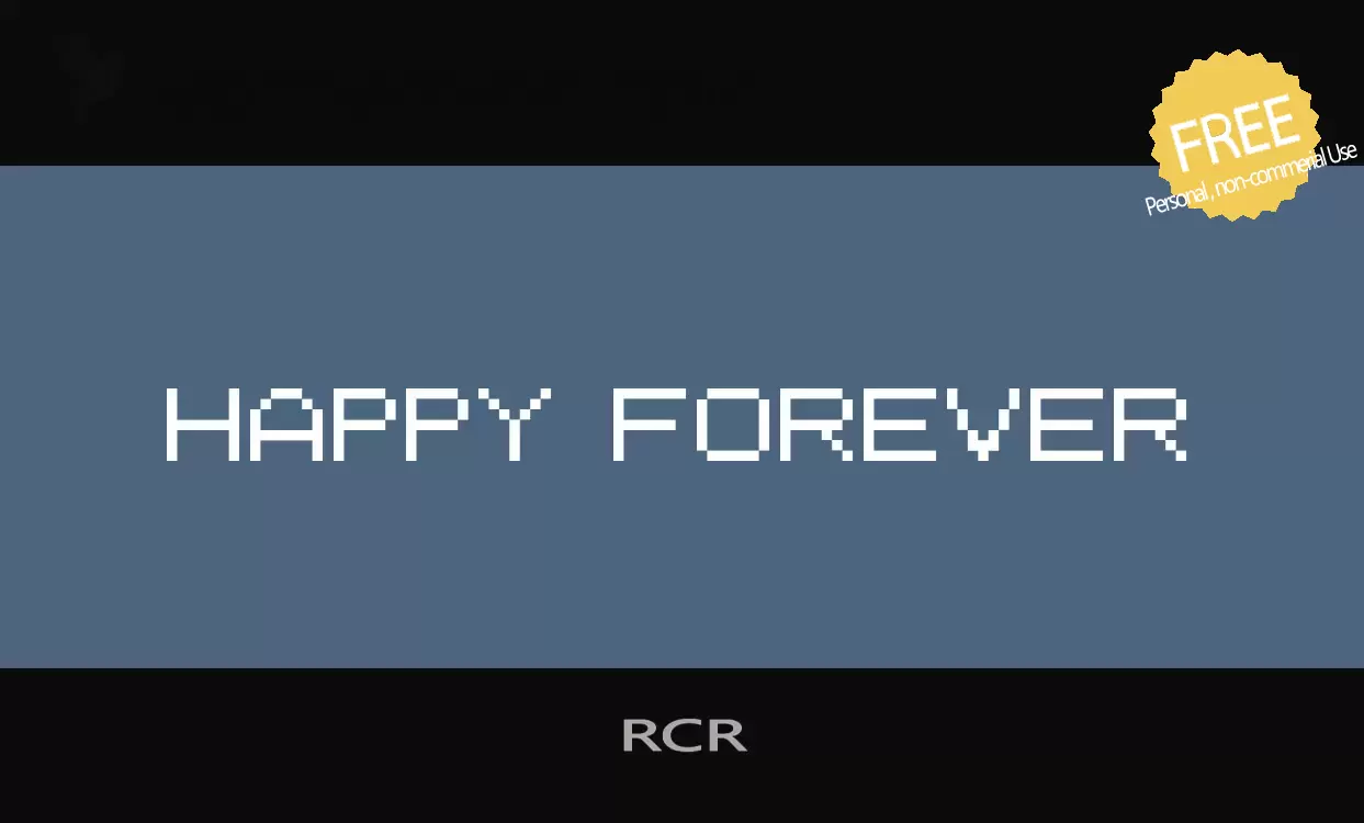 Font Sample of RCR