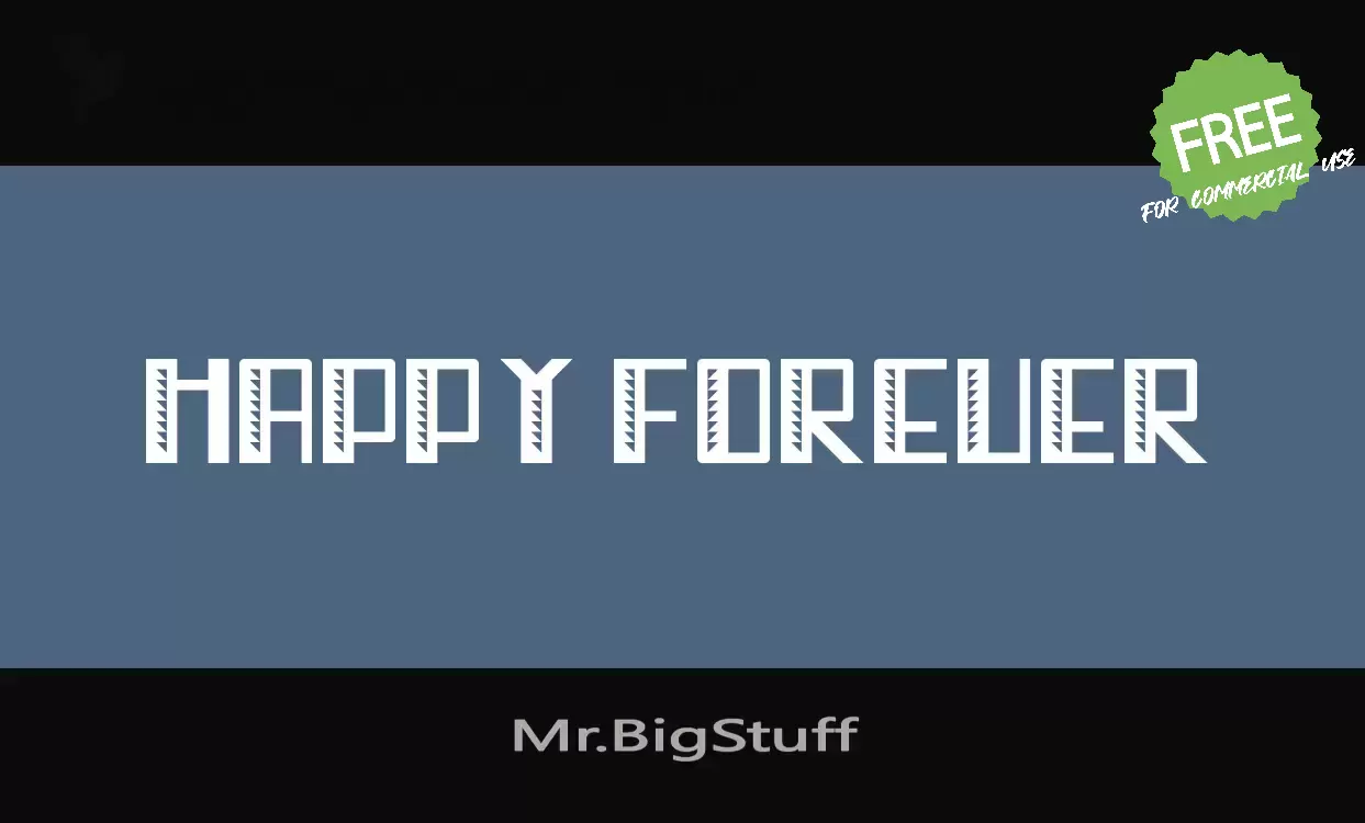 Font Sample of Mr.BigStuff