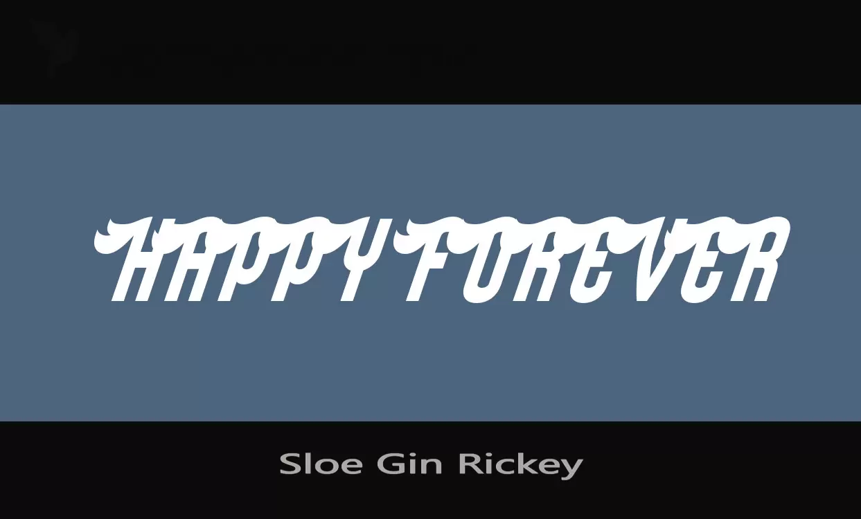 Font Sample of Sloe-Gin-Rickey