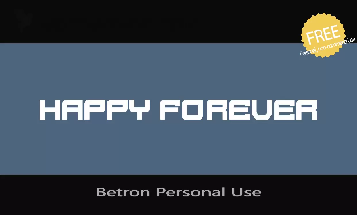 Font Sample of Betron-Personal-Use