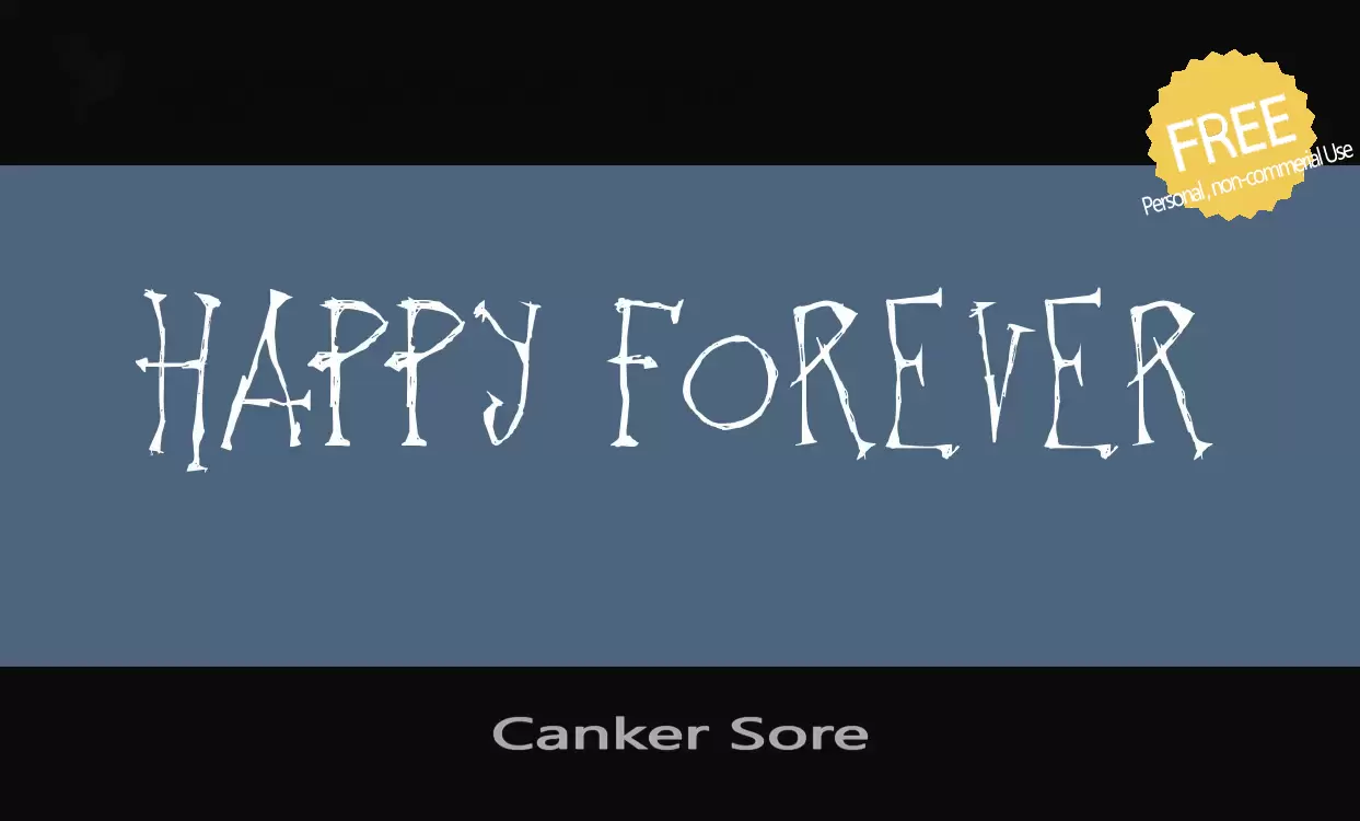 「Canker-Sore」字体效果图