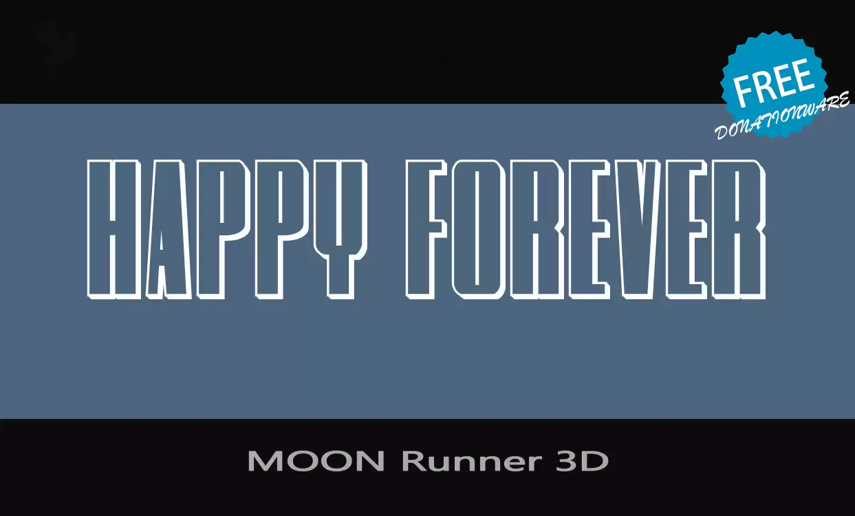 Font Sample of MOON-Runner-3D