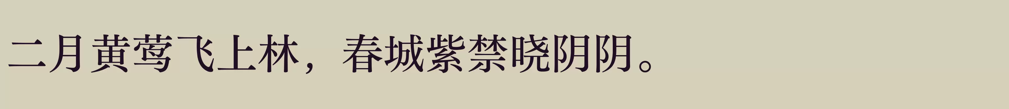 「方正FW筑紫明朝 简 D」字体效果图