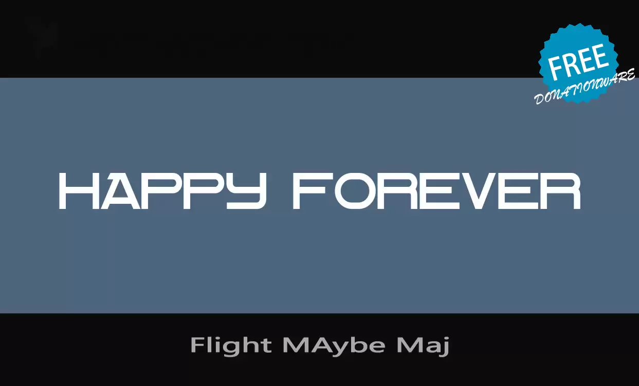 Font Sample of Flight-MAybe-Maj