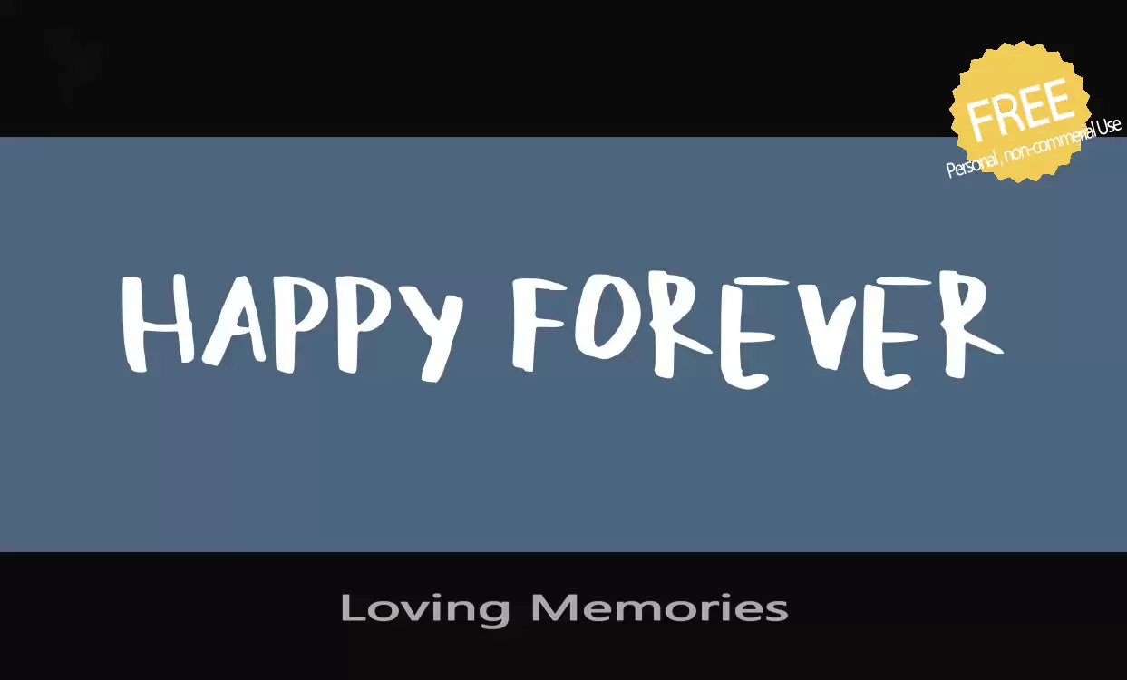 Font Sample of Loving-Memories