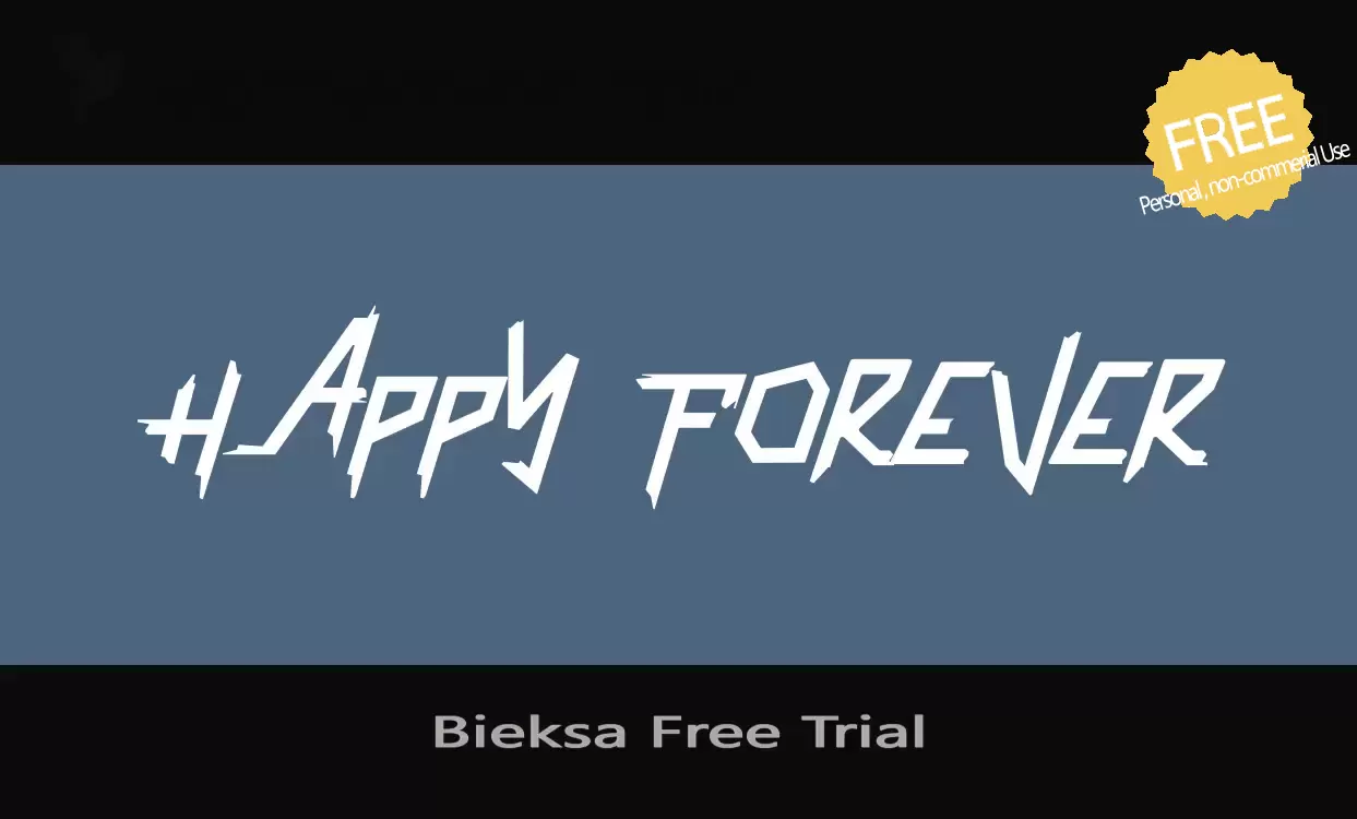 「Bieksa-Free-Trial」字体效果图